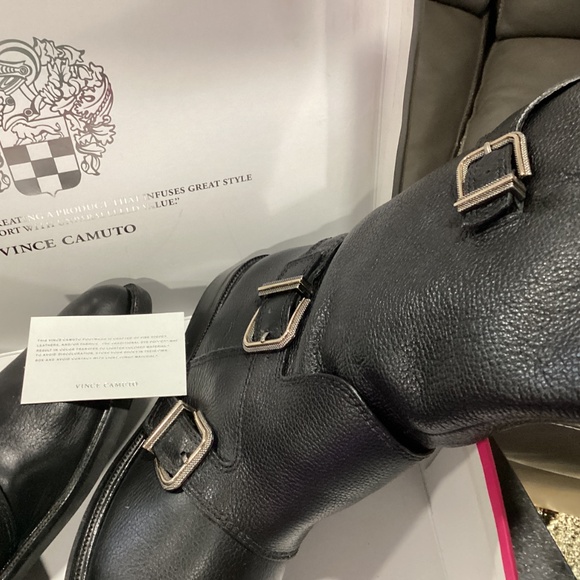VINCE CAMUTO BOOT | Black | Grain Leather | SZ 12 M - Picture 3 of 9
